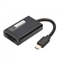 CW- Mini USB 3.1 Type-C TF SD Card Reader - Black