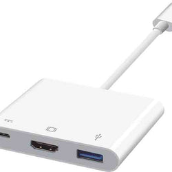 Usb-c to Hdmi 3.1 Converter HDMI/USB 3.0/TypeC For Macbook- SIlver