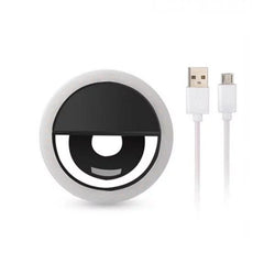 Rechargeable LED Selfie Ring Light - Black