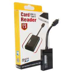 CW- Mini USB 3.1 Type-C TF SD Card Reader - Black