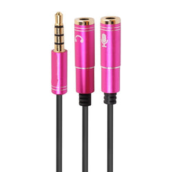 3.5mm Male to Headphone + Mic Audio Splitter