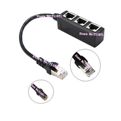 RJ45 Ethernet Splitter 1 Male to 3 Female