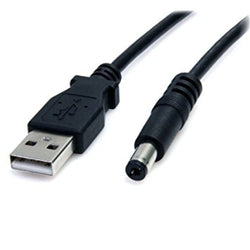 USB to Type M Barrel 5V DC Power Cable- 1M