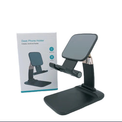 Desk Phone Holder Small, Foldable and Flexible - Black