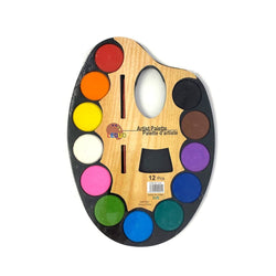 Artist Palette Water Colour Paint with Small Paint Brush