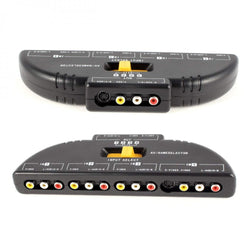 4-Way Audio Video AV RCA Black Switch Selector Box