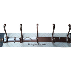 5 Hooked Towel Rail