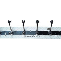 6 Hooked Towel Rail