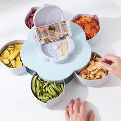 Pattern Rotating Candy Box - Blue