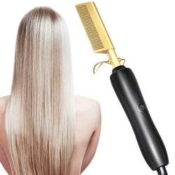 Electric Gold Ceramic Hair Comb