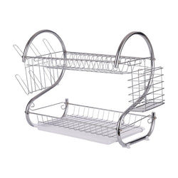 2 Layer Dish Drainer Stainless Steel