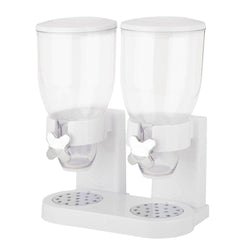 Double Cup Cereal Dispenser - White