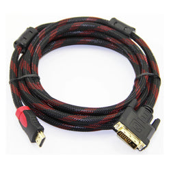 HDMI to DVI Braided Cable – 1.8M
