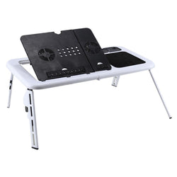 E-table Portable Laptop Stand with 2 USB Cooling Fans