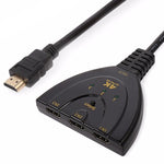 HDMI 4K HD Pigtail Switch Adapter 3 input 1 output