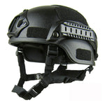 Tactical Helmet For Outdoor Paintball Head Protector - Black