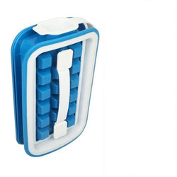 Foldable Ice Cube Tray Mold Homemade Ice Storage Box 18 Ice Cubes