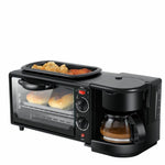 3-in-1 Electric Multi-Functional Breakfast Maker -Black