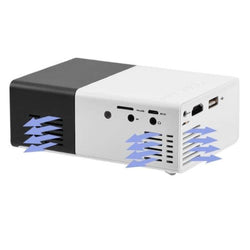 Portable Mini HD LED Projector - Black