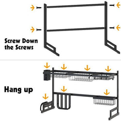 Multi-Functional Iron Art Kitchen Rack (Big) -85cm