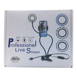 Selfie PROFESSIONAL LED LIVE STREAM Ring Light with Mobile Phone Holder