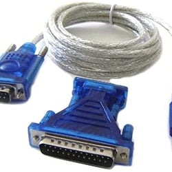 RS232 Serial Port DB9 + DB25 to USB Adapter Cable