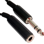 Stereo Jack 6.35mm Extension Cable - 1.5M
