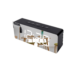 Led Mirror Clock -Black