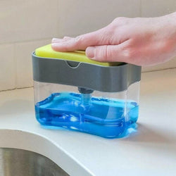 2-in-1 Soap Pump Manual Dispenser and Sponge Caddy