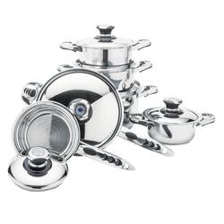 Tissolli -12-Piece Tango Stainless Steel Cookware Set