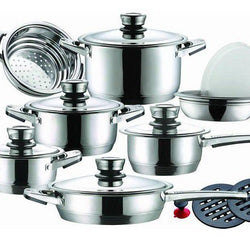 Tommy Leopard 16-Piece Stainless Steel Cookware Set