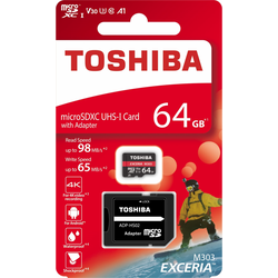 Toshiba 64GB MICROSD+Adaptor M303 CL10