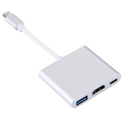 Usb-c to Hdmi 3.1 Converter HDMI/USB 3.0/TypeC For Macbook- SIlver