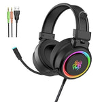 V5 RGB Game Headphones For Pc - Black