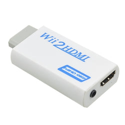 Wii to HDMI 1080p Converter Adapter for Nintendo Wii Console 3.5mm audio Replacement - White