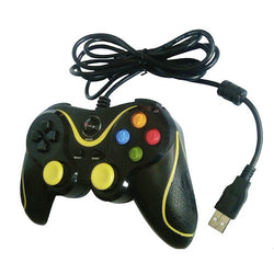 CW-Vibration USB 2.0 Wired Game Controller Black with Yellow