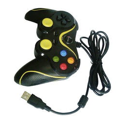 CW-Vibration USB 2.0 Wired Game Controller Black with Yellow